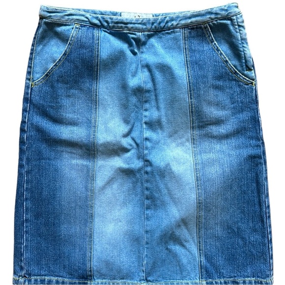 Armani Exchange A/X Denim Short Skirt Color Block A Line - Picture 3 of 6